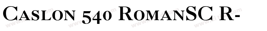 Caslon 540 RomanSC R字体转换